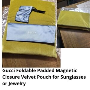 Gucci Velvet Pouch with Magnetic Closure. # 255